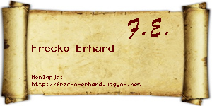 Frecko Erhard névjegykártya